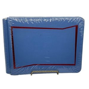 Creative Memories 5x7 Flex Hinge Album Light Blue with Red foil trim
